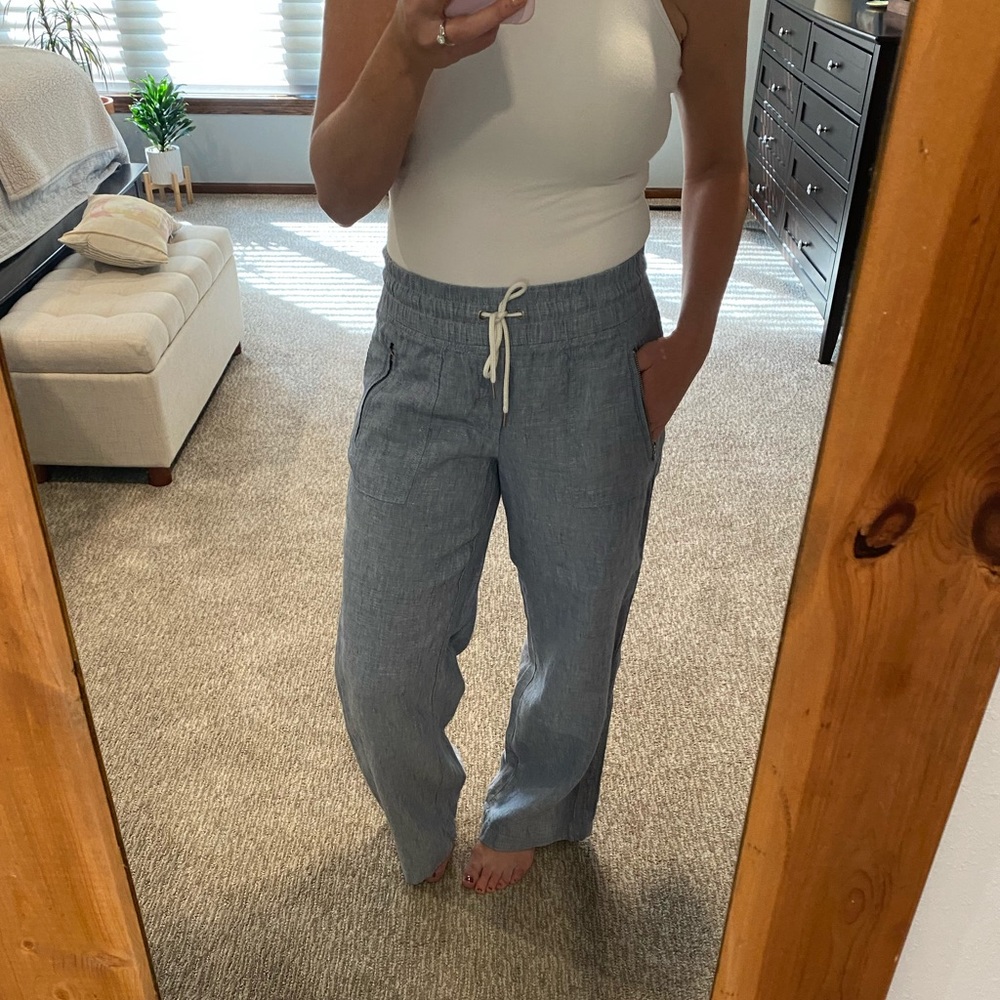Athleta Cabo Linen Wide leg pant. NWOT